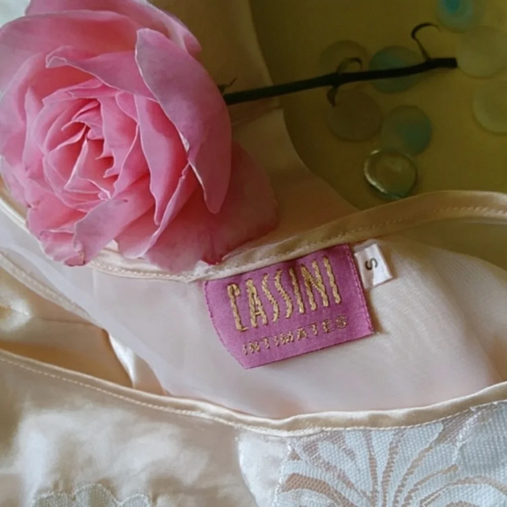 CASSINI NIGHTGOWN VINTAGE LACE SEXY FEMININE EXC~S - Picture 8 of 8